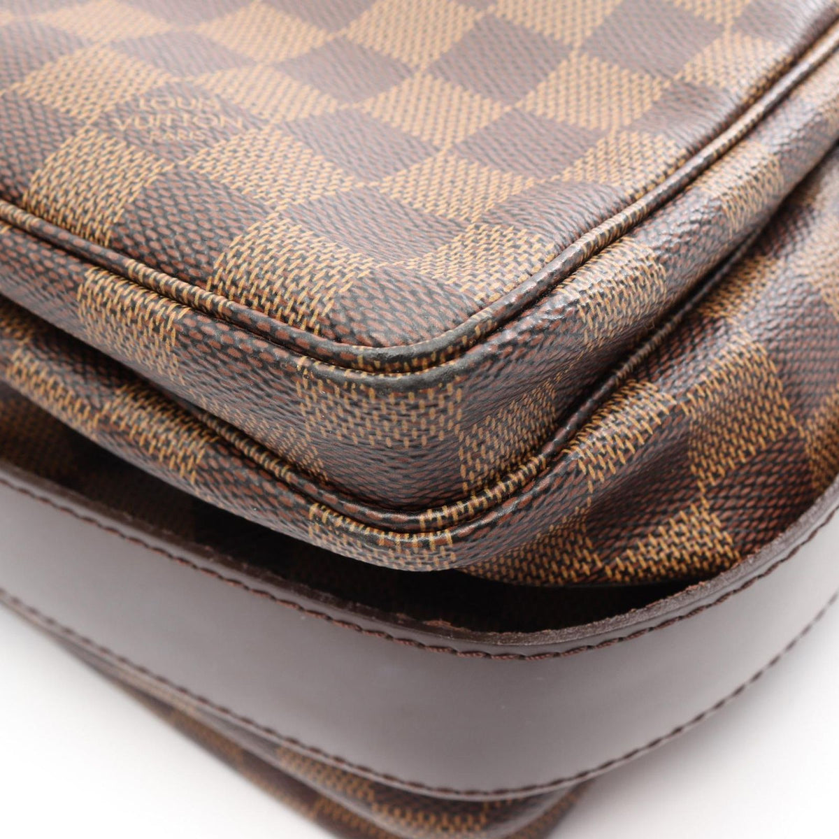 Louis Vuitton Shoulder Bag Naviglio Damier Ebene Canvas Leather — view 8