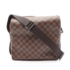 Louis Vuitton Shoulder Bag Naviglio Damier Ebene Canvas Leather