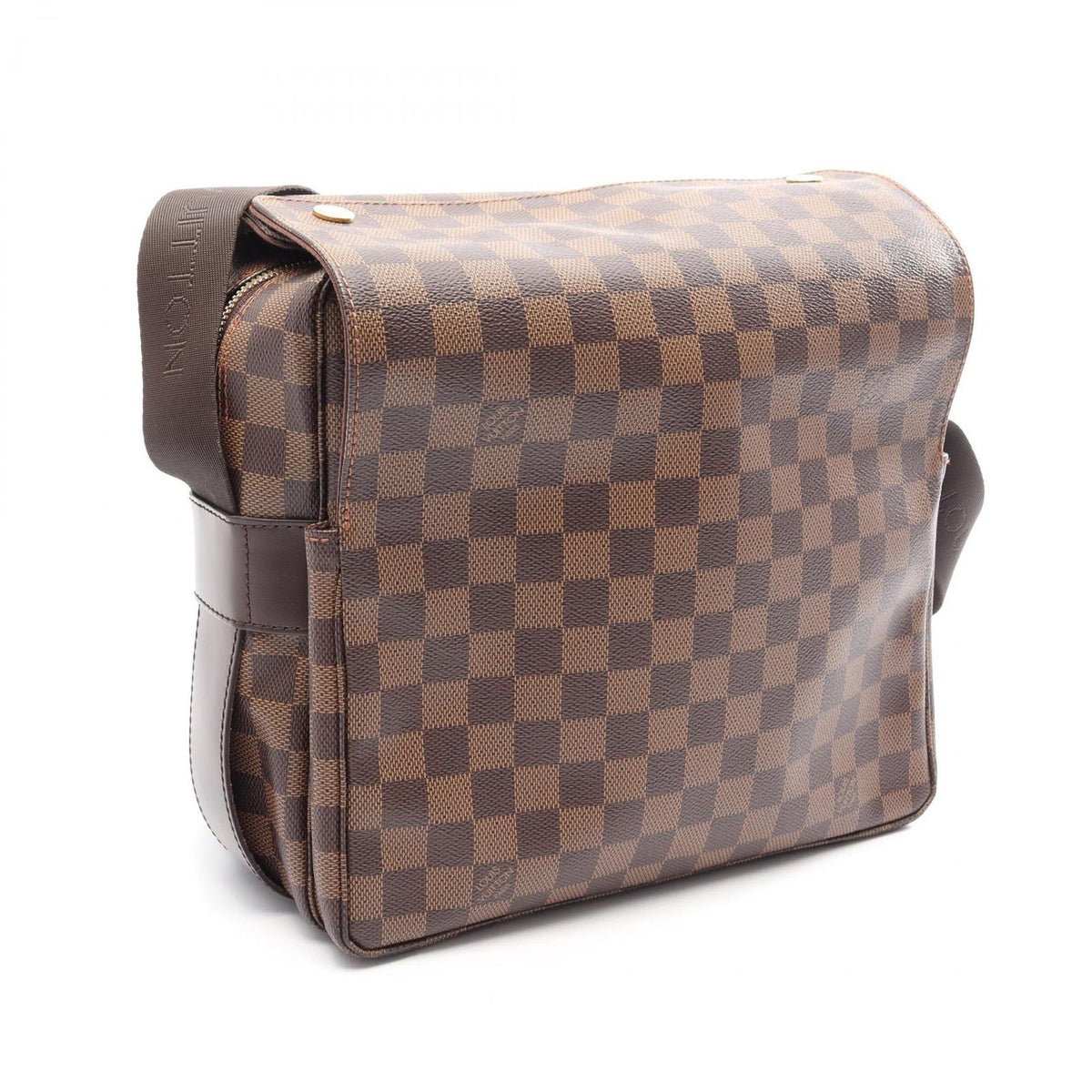 Louis Vuitton Shoulder Bag Naviglio Damier Ebene Canvas Leather — view 2