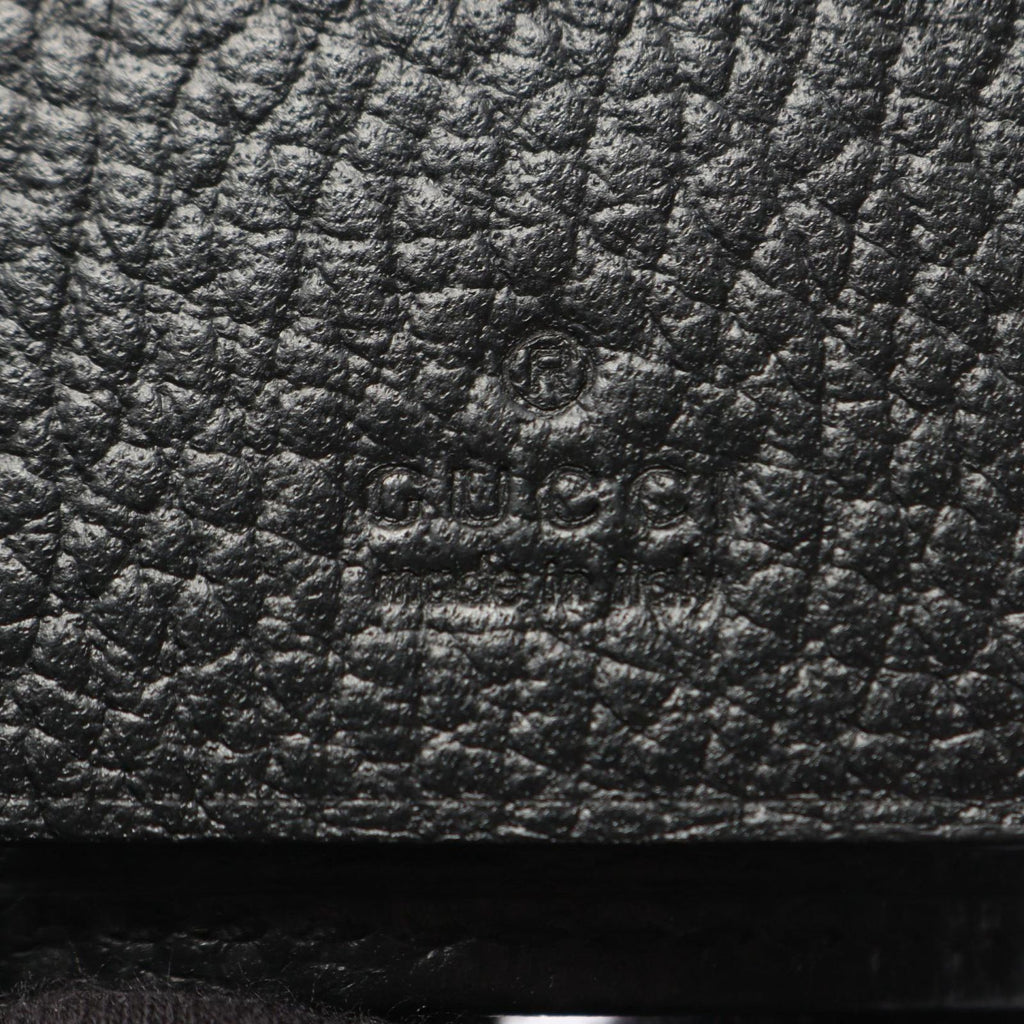 Gucci Key Case GG Marmont Petit 6 Rows Black Leather Mo Manto Key Holder — view 4