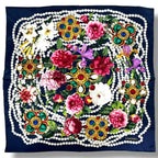 Chanel Scarf Cruise Silk Flower & Pearl Logo Black — view 3