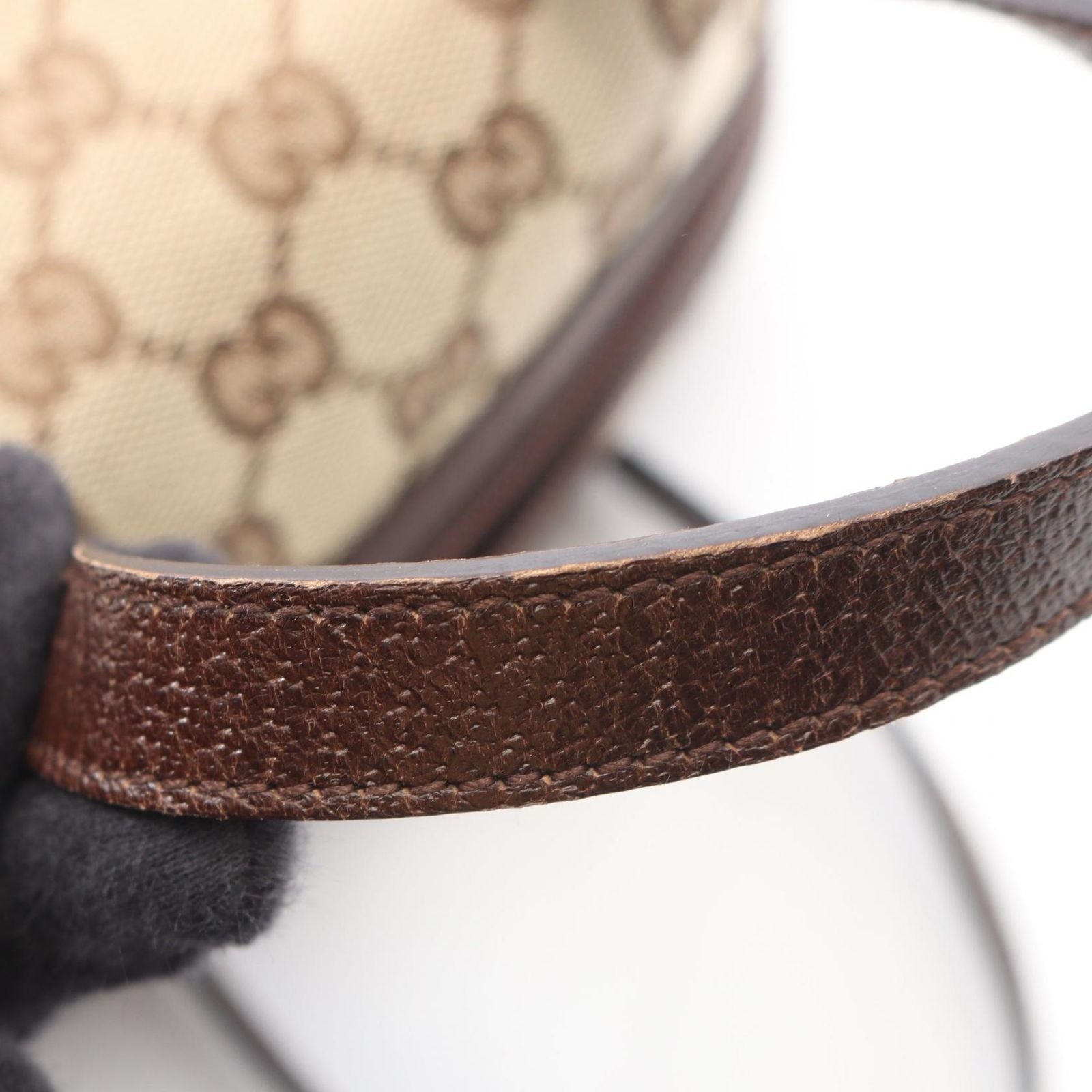 Gucci Handbag GG Canvas Beige Dark Brown Mini — view 7