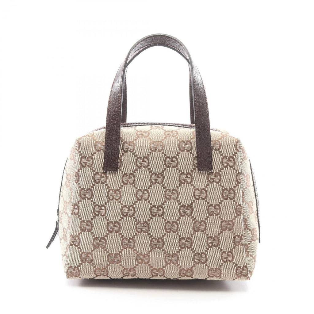 Gucci Handbag GG Canvas Beige Dark Brown Mini