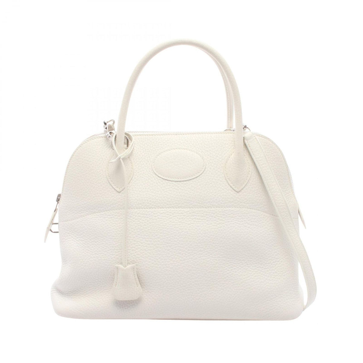 Hermes Handbag Bolide 31 2-Way White Leather