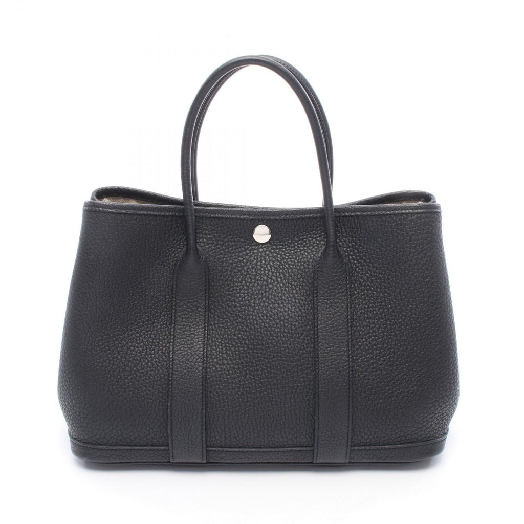 Hermes Tote Bag Garden Party PM Black Leather