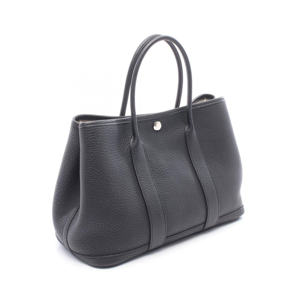 Hermes Tote Bag Garden Party PM Black Leather — view 2