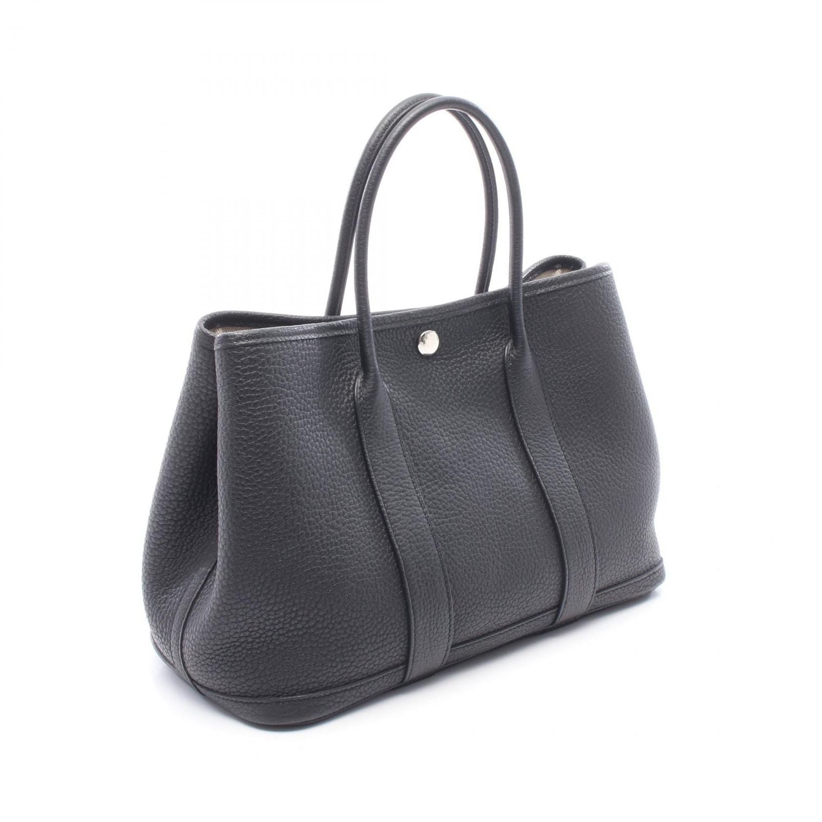 Hermes Tote Bag Garden Party PM Black Leather — view 2