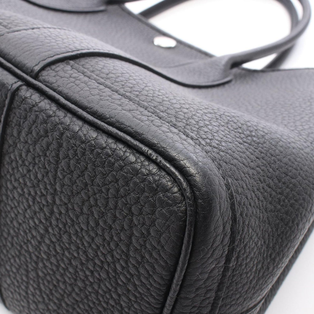 Hermes Tote Bag Garden Party PM Black Leather — view 7