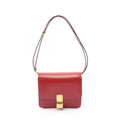 Celine Shoulder Bag Classic Box Small Red Leather Mini