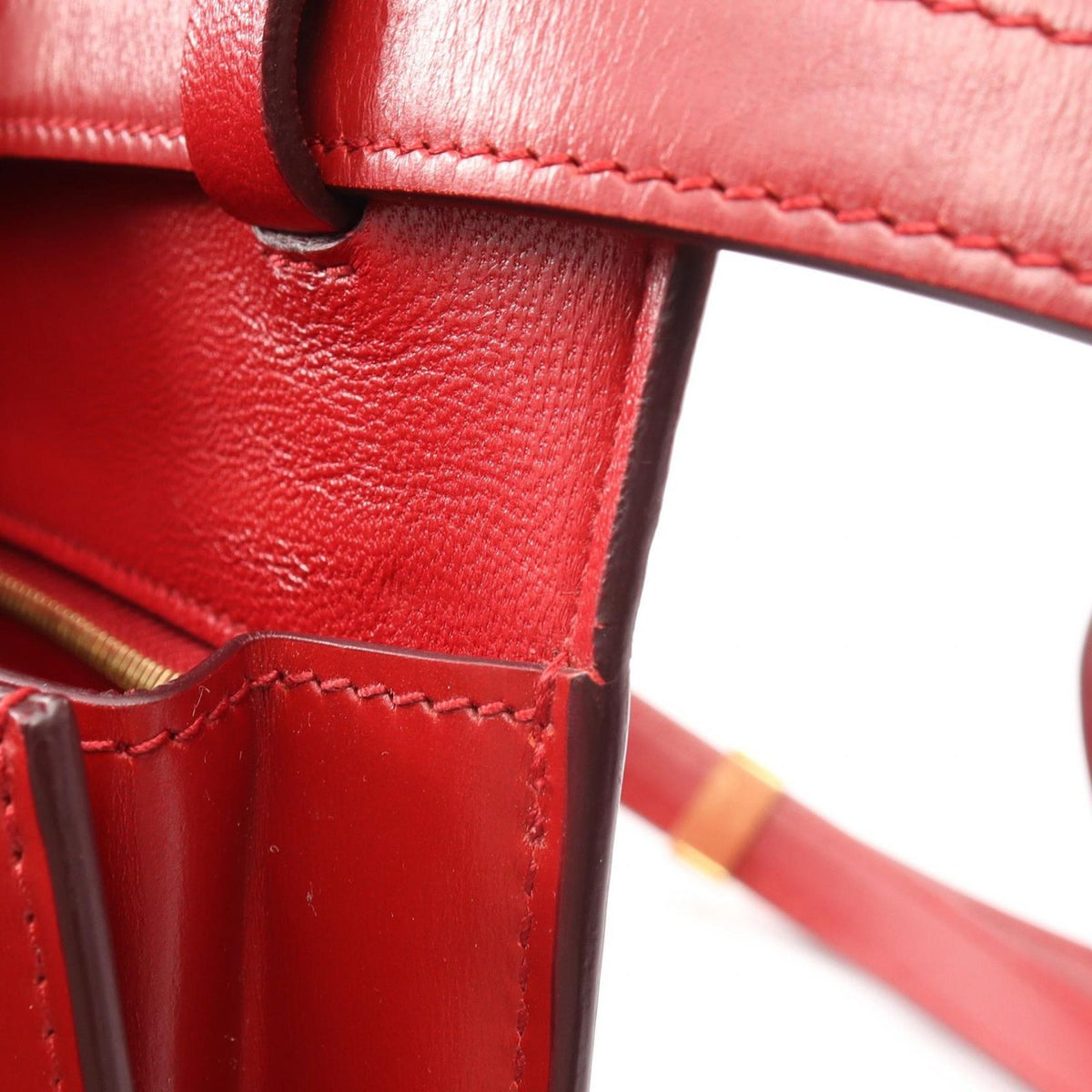 Celine Shoulder Bag Classic Box Small Red Leather Mini — view 5