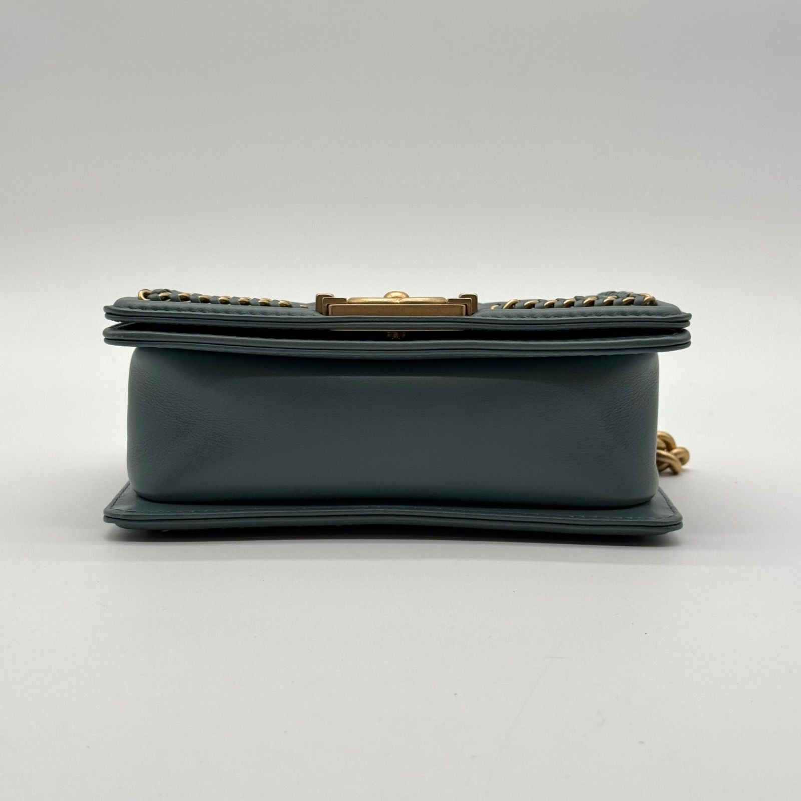 Chanel Shoulder Bag Boy Top Handle CC Logo Leather — view 5