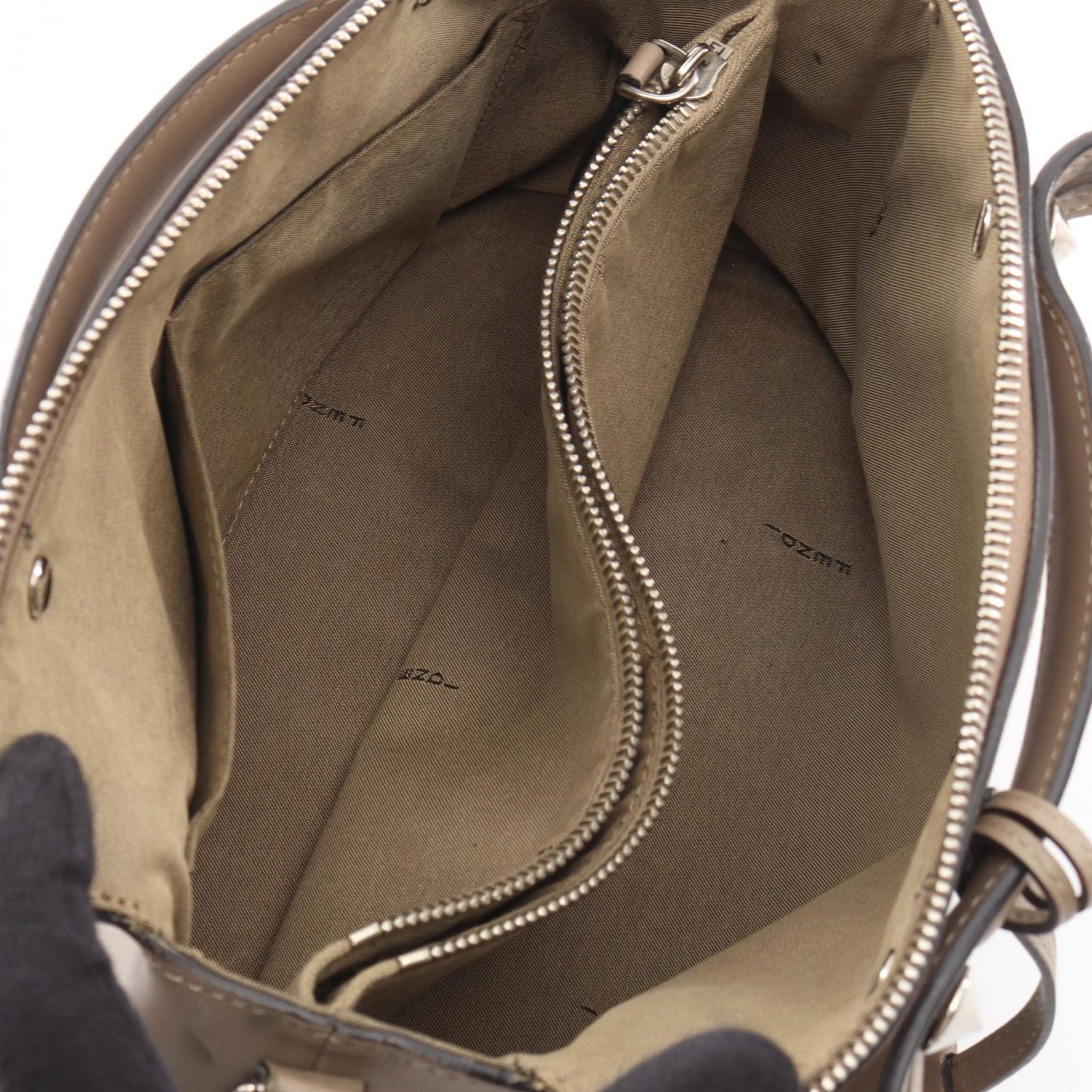 Fendi Handbag by the Way Medium 2-Way Gray Leather — view 3