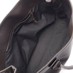 Bottega Veneta Tote Bag Marco Polo Intreccio Jet Dark Brown Canvas Leather — view 3