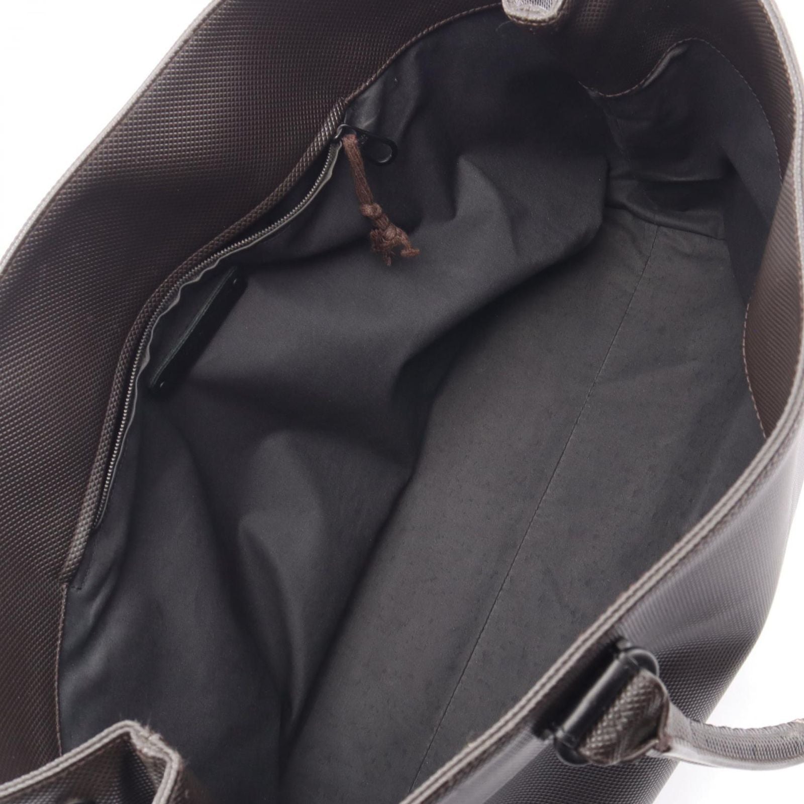 Bottega Veneta Tote Bag Marco Polo Intreccio Jet Dark Brown Canvas Leather — view 3
