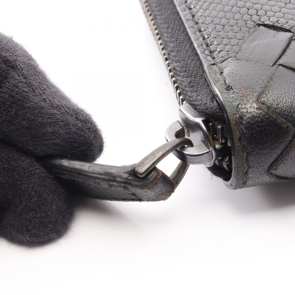 Bottega Veneta Round Wallet Intrecciato Black Leather — view 6