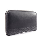 Bottega Veneta Round Wallet Intrecciato Black Leather — view 2