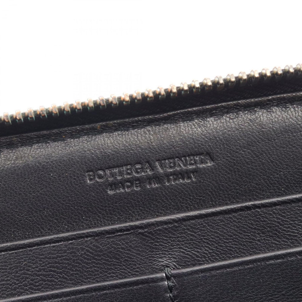 Bottega Veneta Round Wallet Intrecciato Black Leather — view 4