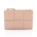 Bottega Veneta Coin Case Cassette Card Pink Leather