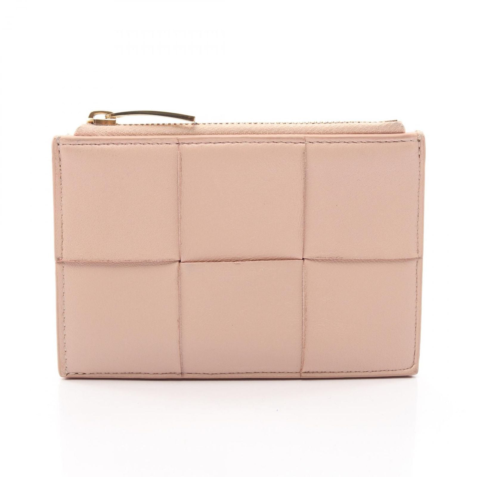 Bottega Veneta Coin Case Cassette Card Pink Leather
