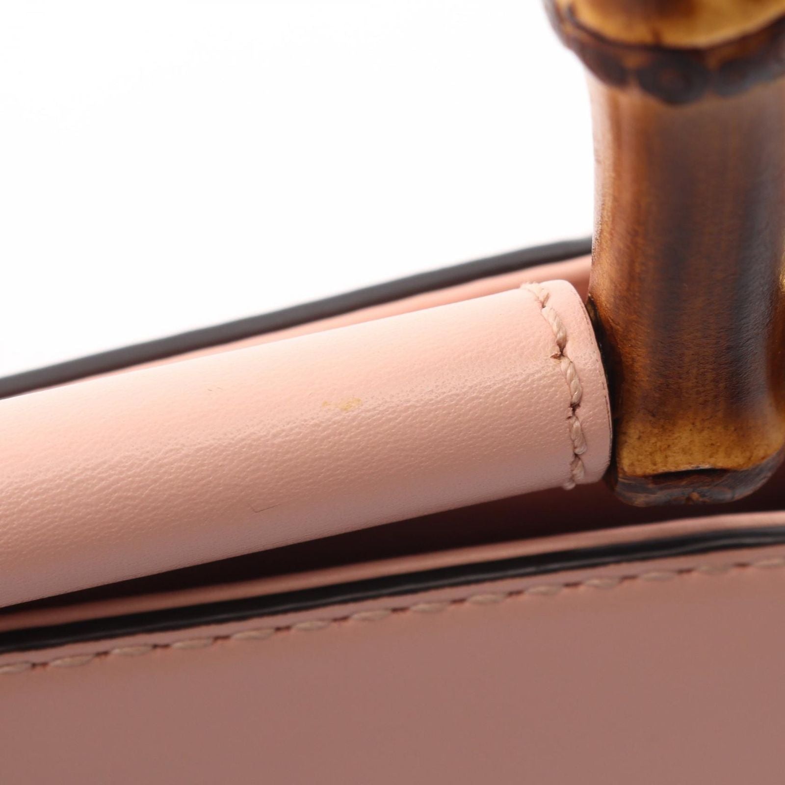 Gucci Nymphaea Bamboo 2-Way Pink Leather Shoulder Bag — view 5