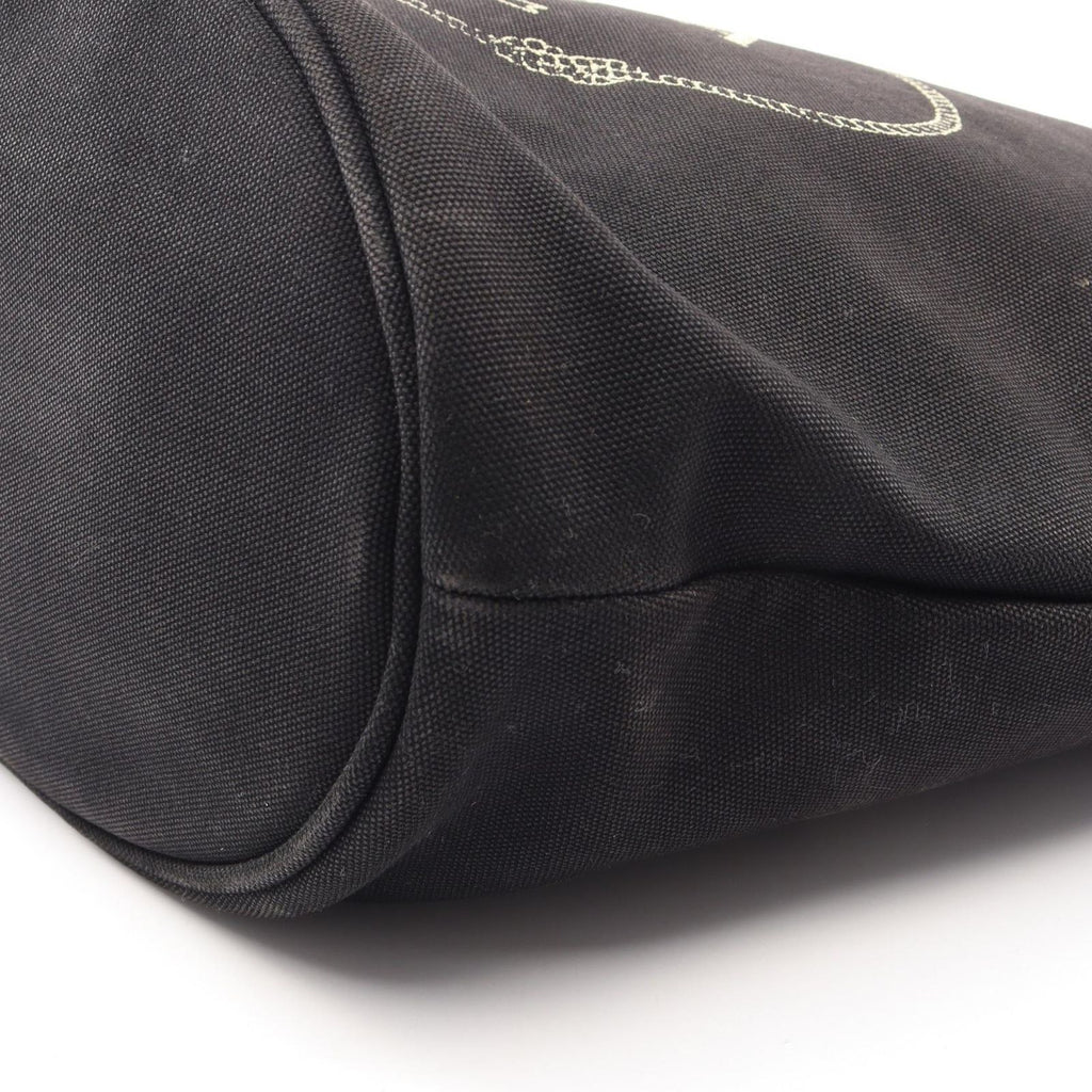 Prada Tote Bag Canapa Black Canvas — view 7