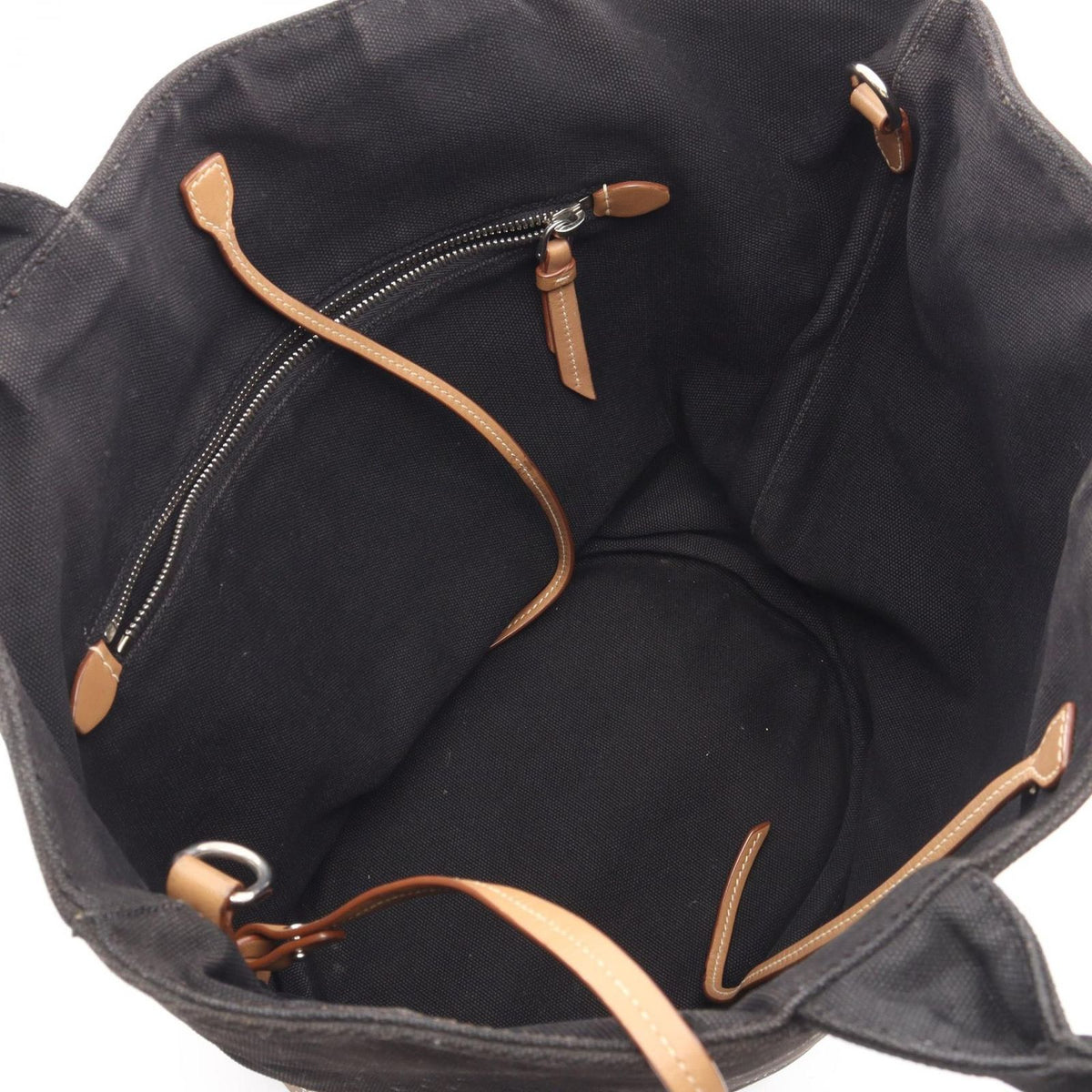 Prada Tote Bag Canapa Black Canvas — view 3