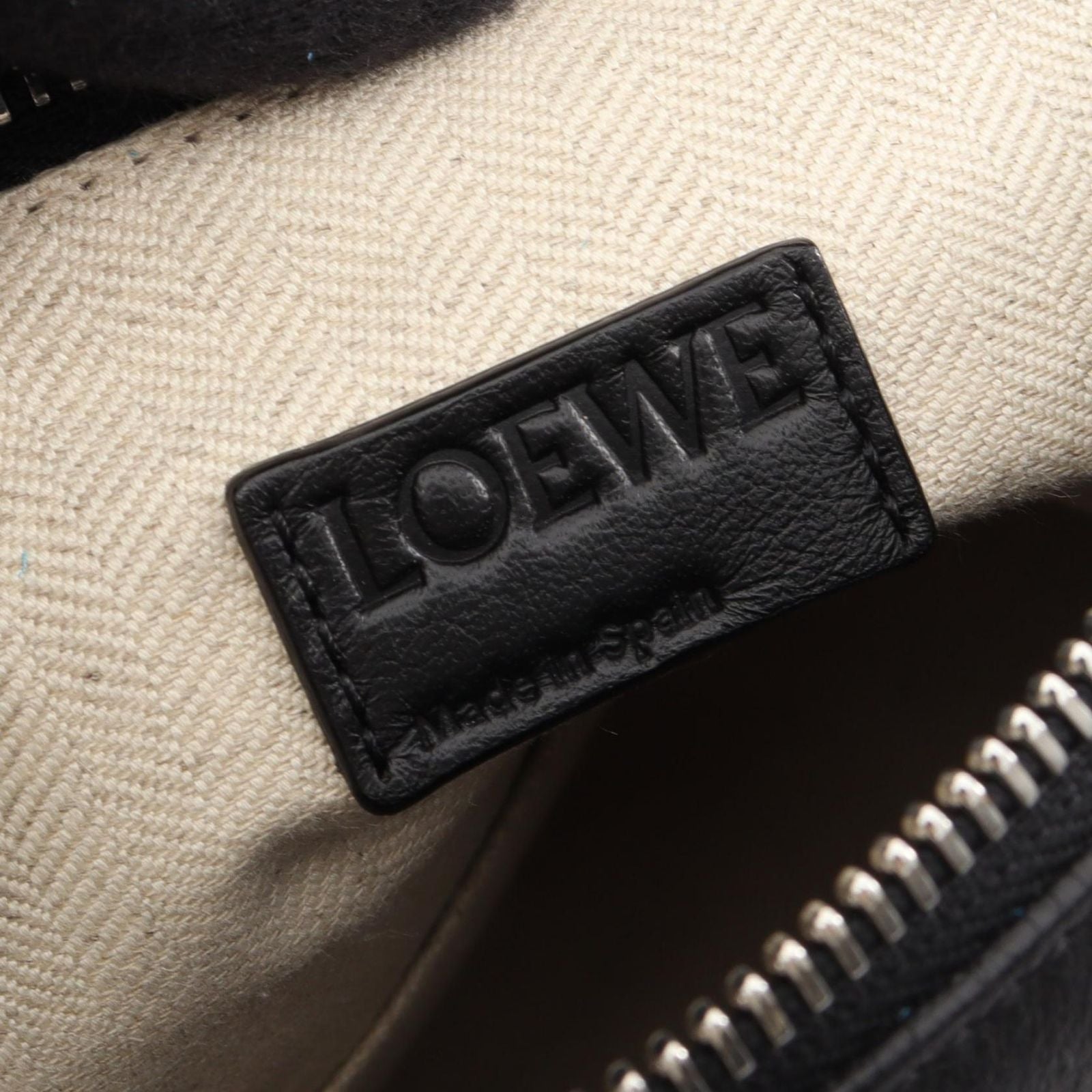 Loewe Handbag Puzzle Bag 2-Way Blue Black Leather — view 4