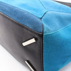 Loewe Handbag Puzzle Bag 2-Way Blue Black Leather — view 5