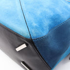 Loewe Handbag Puzzle Bag 2-Way Blue Black Leather — view 6