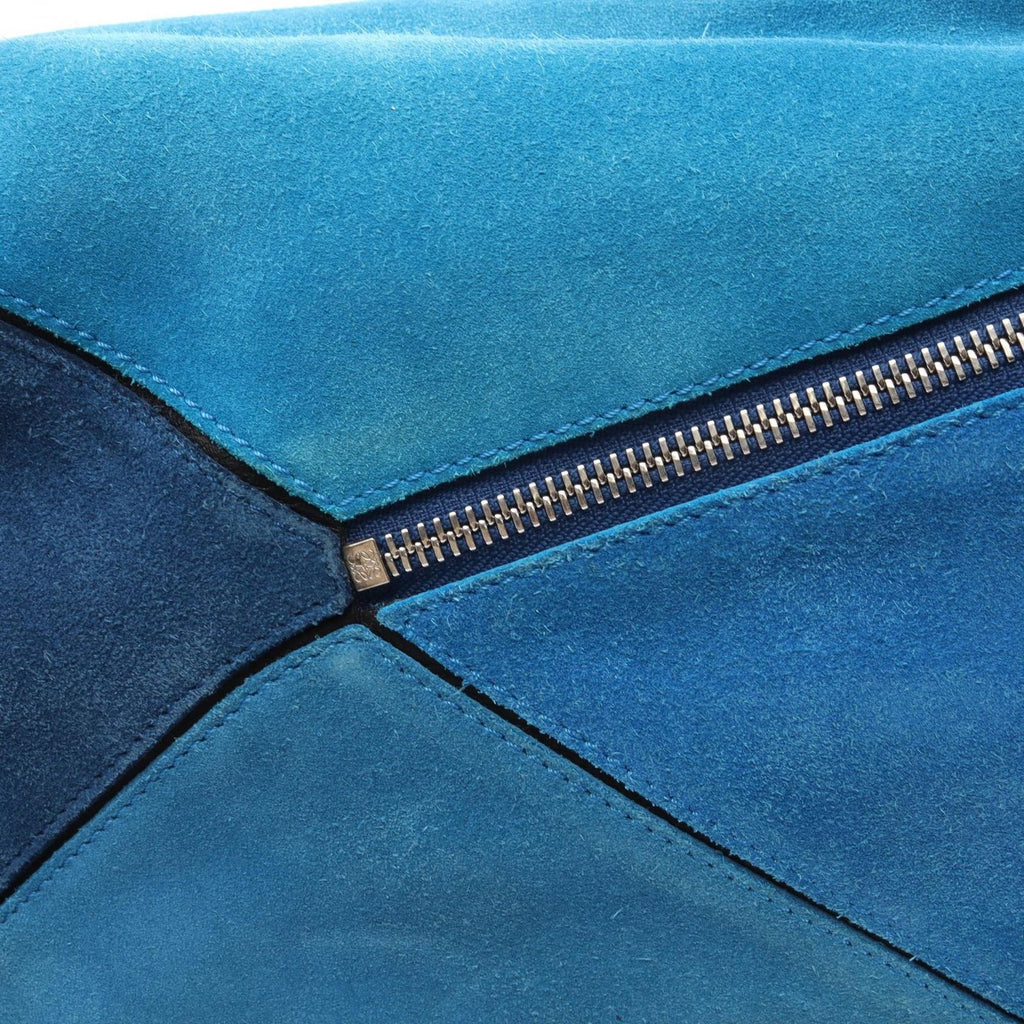 Loewe Handbag Puzzle Bag 2-Way Blue Black Leather — view 7