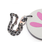 Hermes Charm Rabbit Gray Leather Keychain — view 4