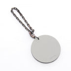 Hermes Charm Rabbit Gray Leather Keychain — view 2