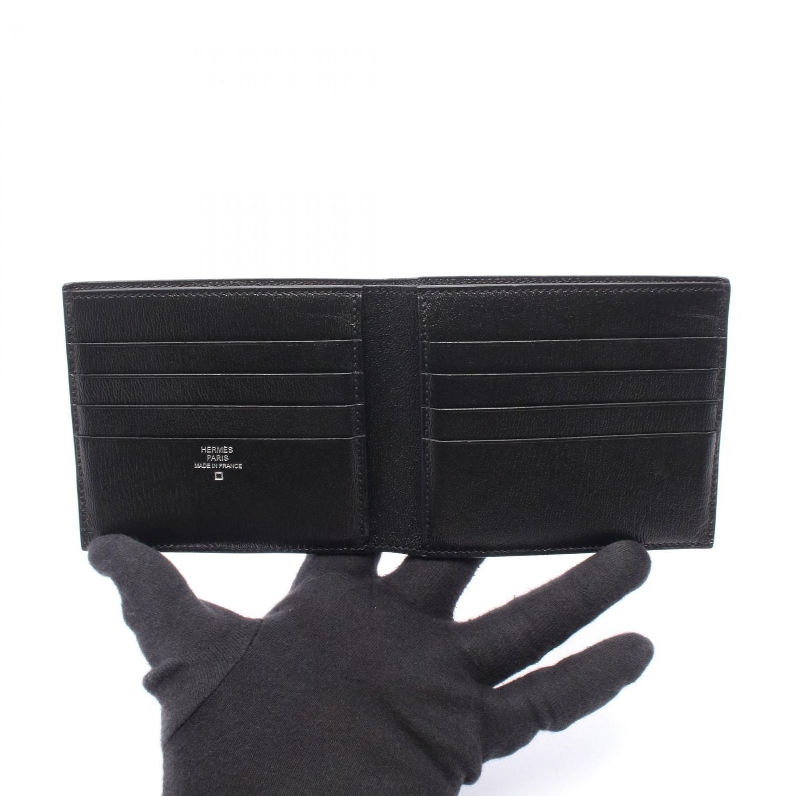 Hermes Bifold Wallet Citizen Twill Compact Black — view 3