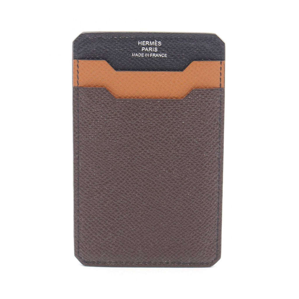 Hermes Card Case City Ebene Gold Black