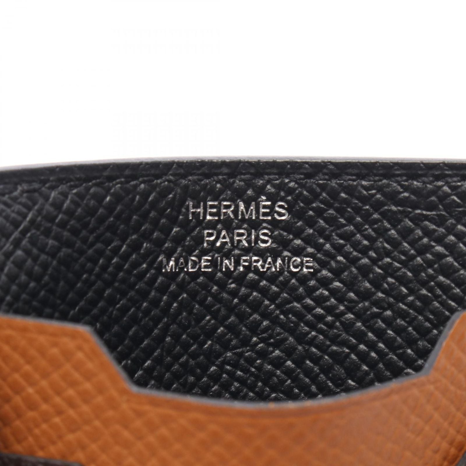 Hermes Card Case City Ebene Gold Black — view 4