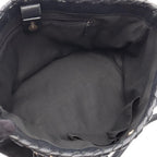 Gucci Tote Bag Bamboo GG Pattern Black Denim Leather Tassel — view 3