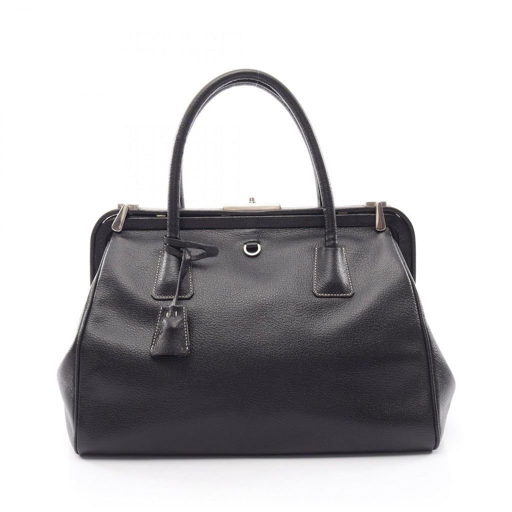 Prada Handbag Doctor's Bag Black Leather