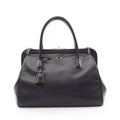 Prada Handbag Doctor's Bag Black Leather