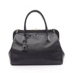 Prada Handbag Doctor's Bag Black Leather
