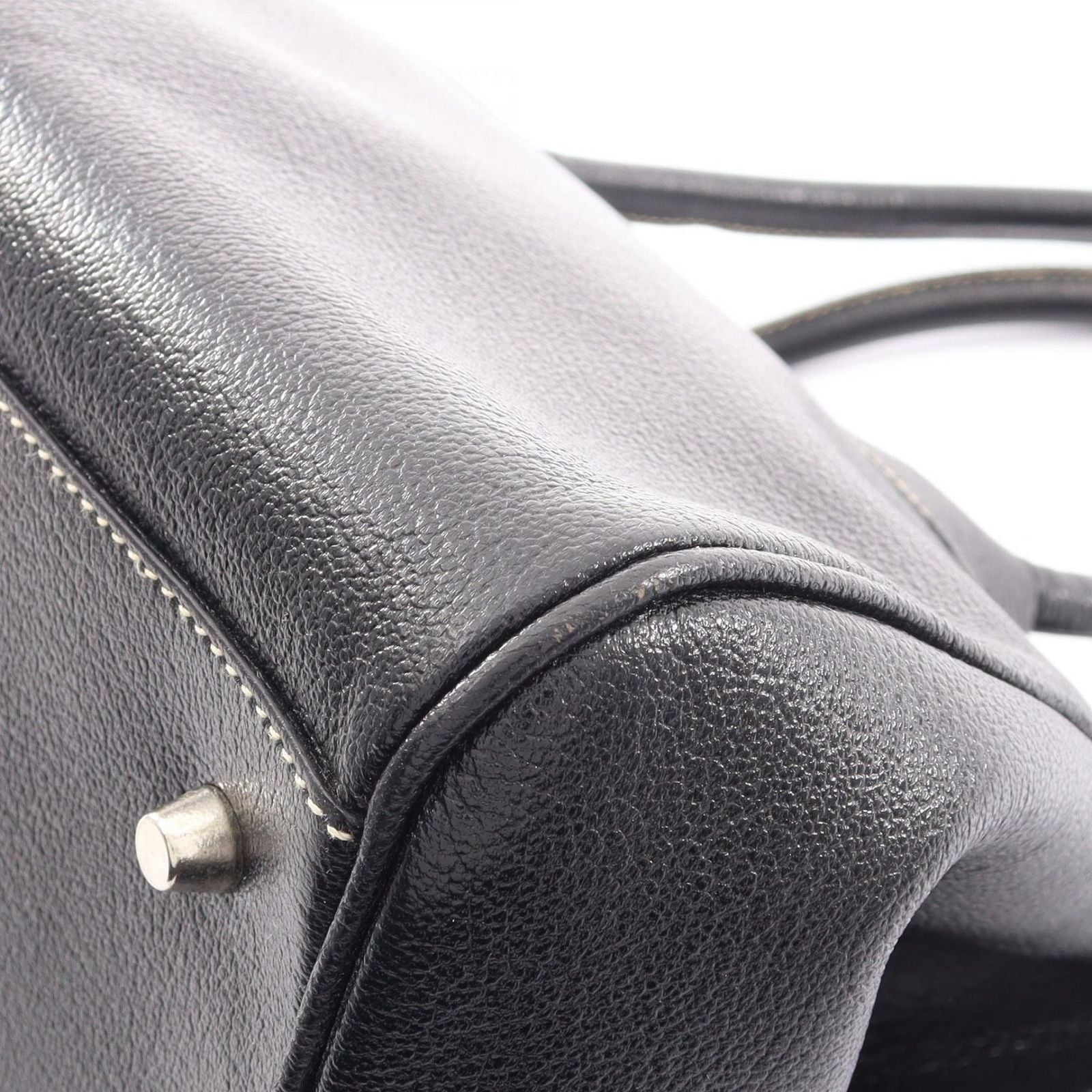 Prada Handbag Doctor's Bag Black Leather — view 8