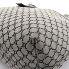 Celine Tote Bag Macadam Gray Black Canvas Leather Paris — view 6