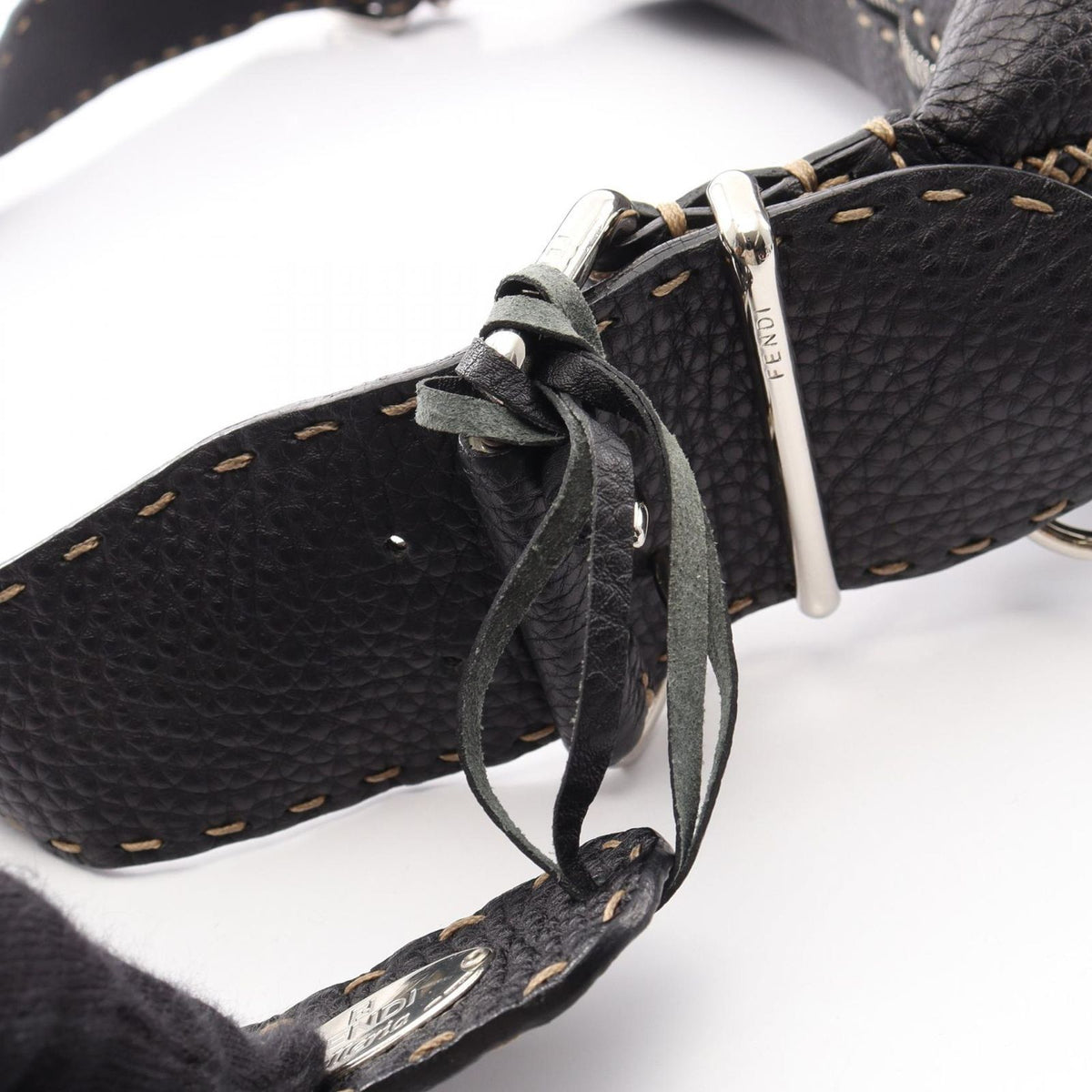 Fendi Shoulder Bag Selleria Black Leather — view 6