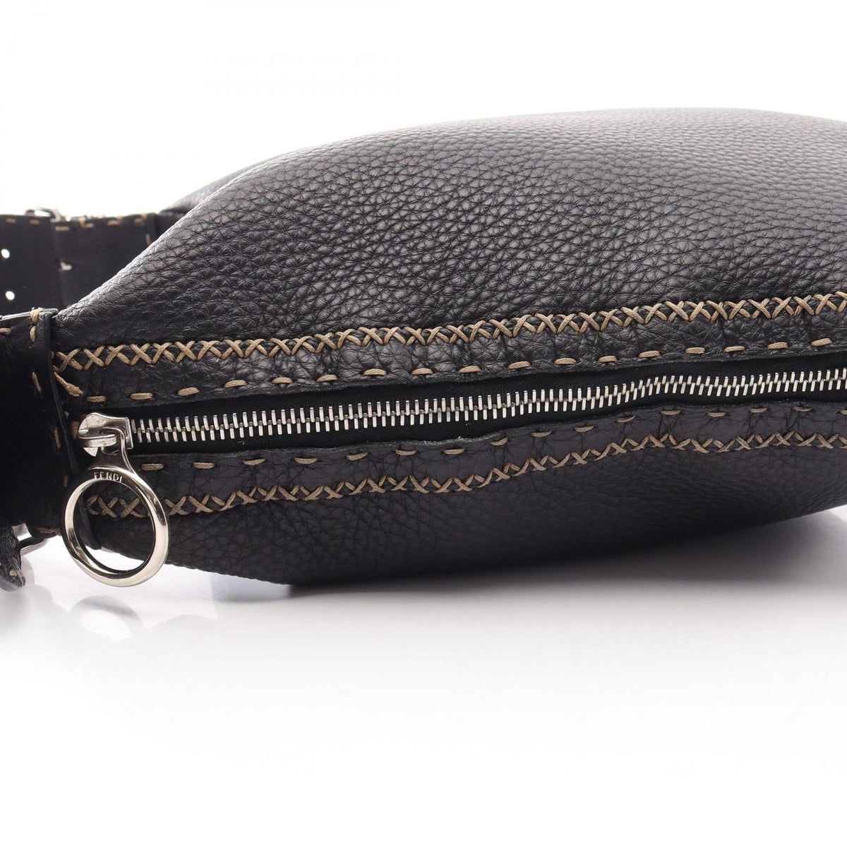 Fendi Shoulder Bag Selleria Black Leather — view 7