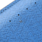 Louis Vuitton Bifold Wallet Portefeuille Brazza NM Grilloche Blue Leather — view 7
