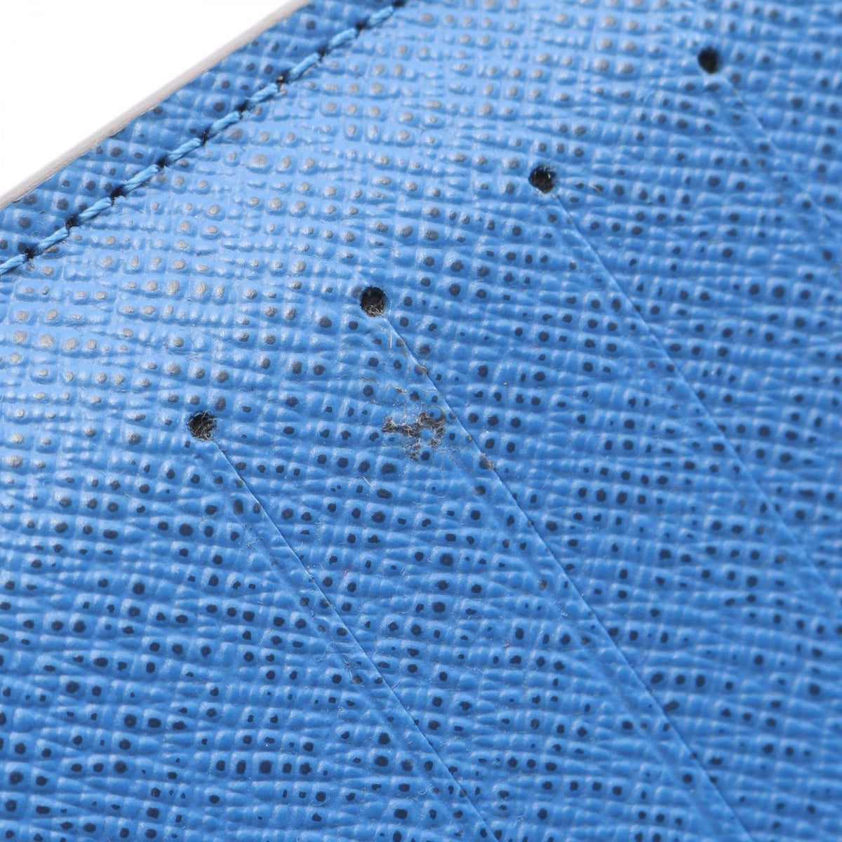 Louis Vuitton Bifold Wallet Portefeuille Brazza NM Grilloche Blue Leather — view 7