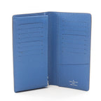 Louis Vuitton Bifold Wallet Portefeuille Brazza NM Grilloche Blue Leather — view 3