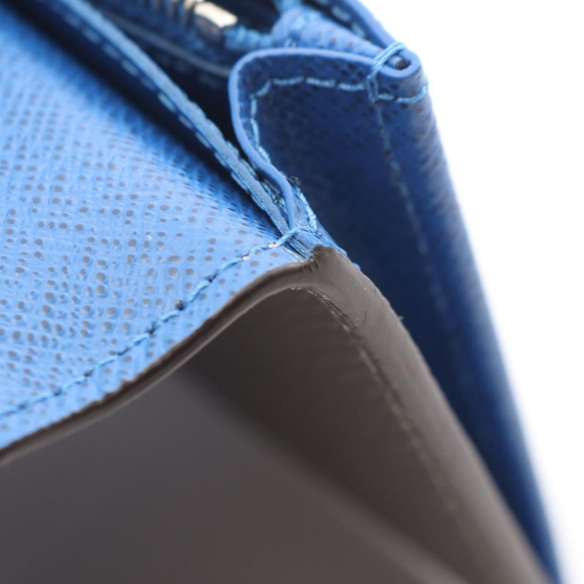 Louis Vuitton Bifold Wallet Portefeuille Brazza NM Grilloche Blue Leather — view 6