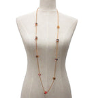 Louis Vuitton Collier Gamble Necklace LV Logo Cube Rhinestone Gold — view 8
