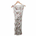 Dior Dress Sleeveless Calf Long Twist Allover Pattern 34 Ivory Multicolor