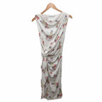 Dior Dress Sleeveless Calf Long Twist Allover Pattern 34 Ivory Multicolor